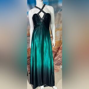 Adriana Papell Hailey Ombré Floor Length Dress